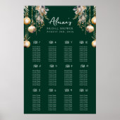 緑の座席表 | ホリークリスマスブライダルテーマ ポスター (正面)