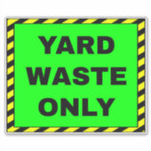 緑の庭のゴミ シール (正面)