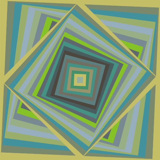 緑の庭をトリップ（幻覚体験）のような通る クッション