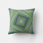 緑の庭をトリップ（幻覚体験）のような通る クッション (裏面)