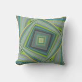 緑の庭をトリップ（幻覚体験）のような通る クッション (正面)