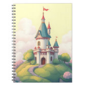 緑の庭園を備えた幻想的な城 ノートブック (正面)