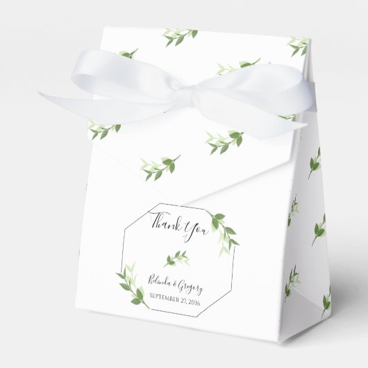 緑の庭葉のフレーム結婚ズ フェイバーボックス (正面サイド)