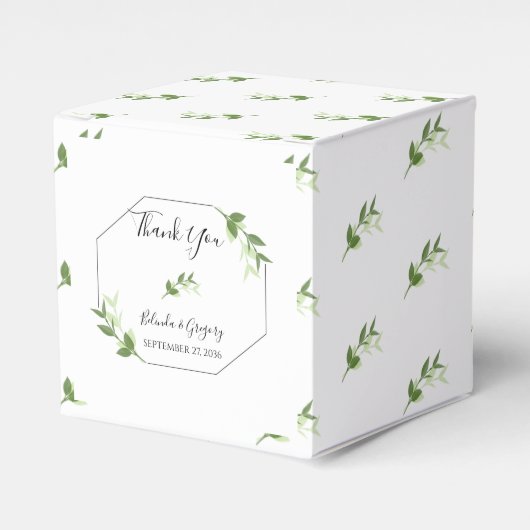 緑の庭葉のフレーム結婚ズ フェイバーボックス (正面サイド)