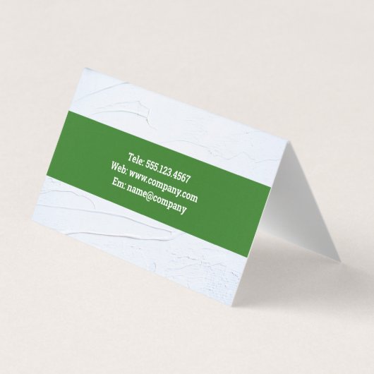 緑の建物アイコン 名刺 (裏面)
