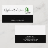 緑の建物アイコン 名刺 (正面/裏面)