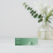 緑の建設業カード スキニー名刺 (スタンド正面)