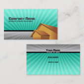 緑の建設業カード 名刺 (正面/裏面)