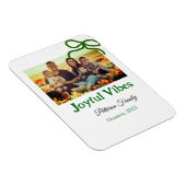 緑の弓の喜ぶビベス家族の写真名を追加 マグネット (右側)