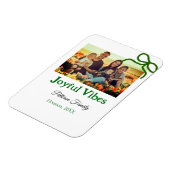 緑の弓の喜ぶビベス家族の写真名を追加 マグネット (左側)