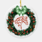 緑の弓赤い及び緑のAPPALOOSA セラミックオーナメント (裏面)