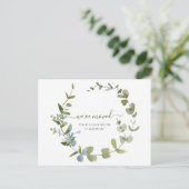 緑の引っ越しました水彩発表 ポストカード (スタンド正面)