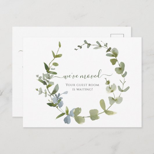 緑の引っ越しました水彩発表 ポストカード (正面/裏面)