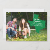 緑の引っ越しました-点々のあるテキサス州移動 案内状 (正面)