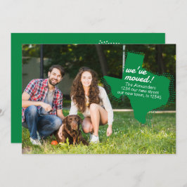 緑の引っ越しました-点々のあるテキサス州移動 案内状