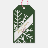 緑の彫刻クリスマスオーナメント ギフトタグ (裏面)