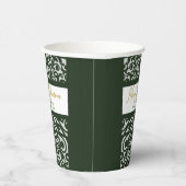 緑の彫刻クリスマスオーナメント 紙コップ (右)