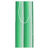 緑の影のストライプ ワインギフトバッグ (裏面)