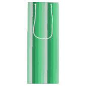 緑の影のストライプ ワインギフトバッグ (正面)