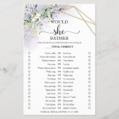 緑の彼女はむしろブライダルシャワーのゲームフライヤー チラシ (正面)