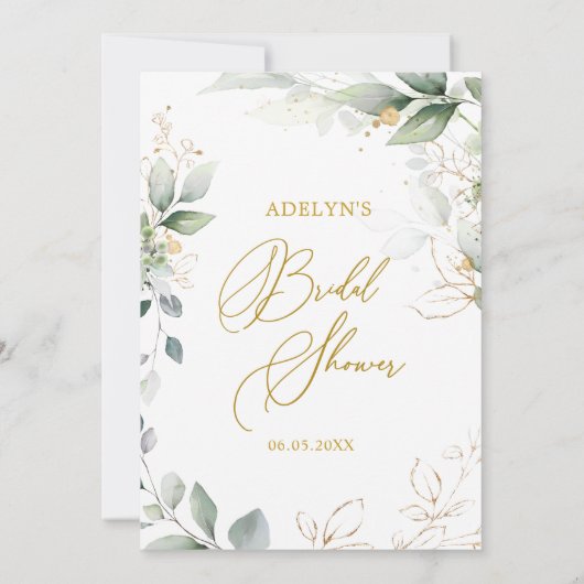 緑の彼女はむしろブライダルシャワーゲームの活性化 招待状 (裏面)