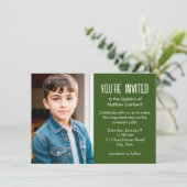 緑の後半の聖子写真バプテスマ 招待状 (スタンド正面)