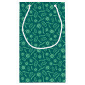 緑の微生物パターン スモールペーパーバッグ (裏面)