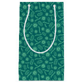 緑の微生物パターン スモールペーパーバッグ (正面)