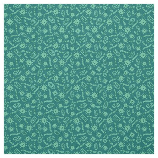 緑の微生物パターン ファブリック (見本)