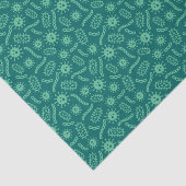 緑の微生物パターン 薄葉紙 (詳細)