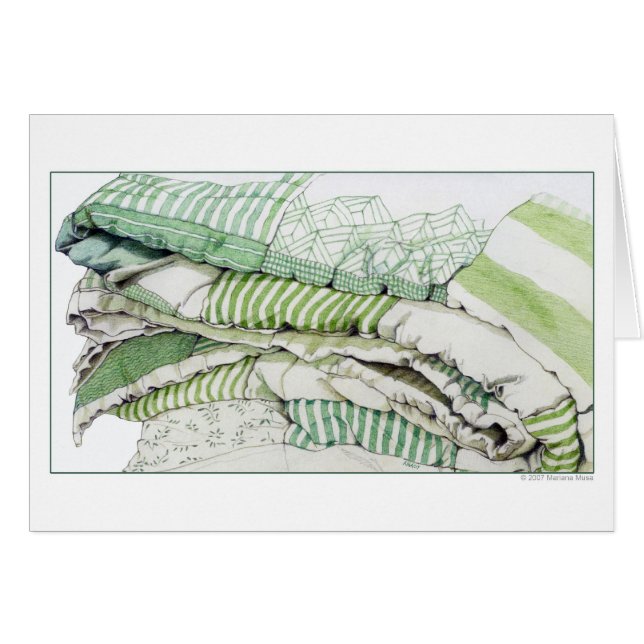 緑の心地よいカード (正面横)