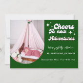 緑の応援から新しい冒険クリスマス誕生 案内状 (正面)