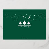 緑の応援から新年の家族の写真へ 箔シーズンカード (裏面)