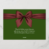 緑の応援から2024、赤いリボン 箔シーズンカード (裏面)