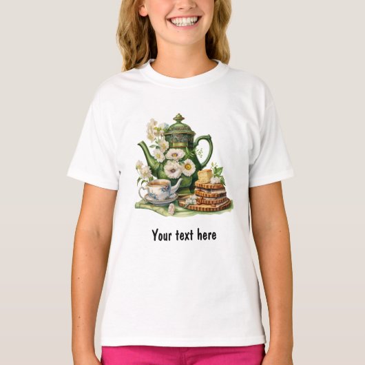 緑の急須 Tシャツ (正面)