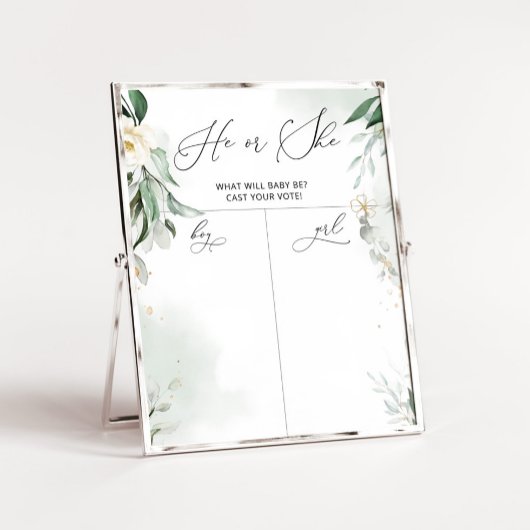 緑の性別が少年または少女のグラフを明らかにする ポスター