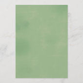 緑の性別が招待状カード プログラム (裏面)