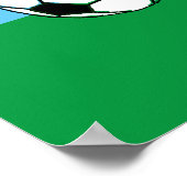 緑の恐竜がサッカーを愛する ポスター (角)