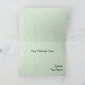 緑の恐竜のグリーティングカード カード (内部)