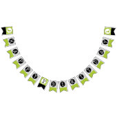 緑の恐竜のテーマのストンプとチョンプ緑の黒 バンティングフラッグ (全)