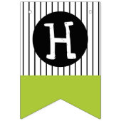 緑の恐竜のテーマのストンプとチョンプ緑の黒 バンティングフラッグ (第2の旗)