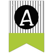 緑の恐竜のテーマのストンプとチョンプ緑の黒 バンティングフラッグ (第3の旗)