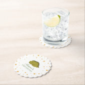 緑の恐竜のトゥインクルスターベビーシャワーパーティー ペーパーコースター (インサイチュ)