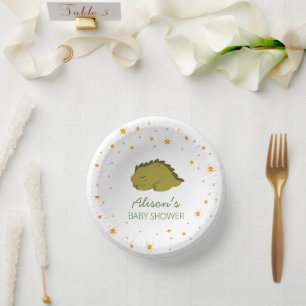 緑の恐竜のトゥインクルスターベビーシャワーパーティー ペーパーボウル