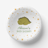 緑の恐竜のトゥインクルスターベビーシャワーパーティー ペーパーボウル (正面)