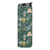 緑の恐竜のパターン タンブラー (回転左)