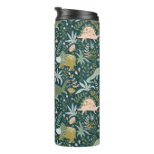 緑の恐竜のパターン タンブラー (回転右)