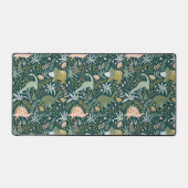 緑の恐竜のパターン デスクマット (正面)