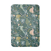 緑の恐竜のパターン バスマット (正面縦)