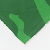 緑の恐竜のパターン フリースブランケット (角)